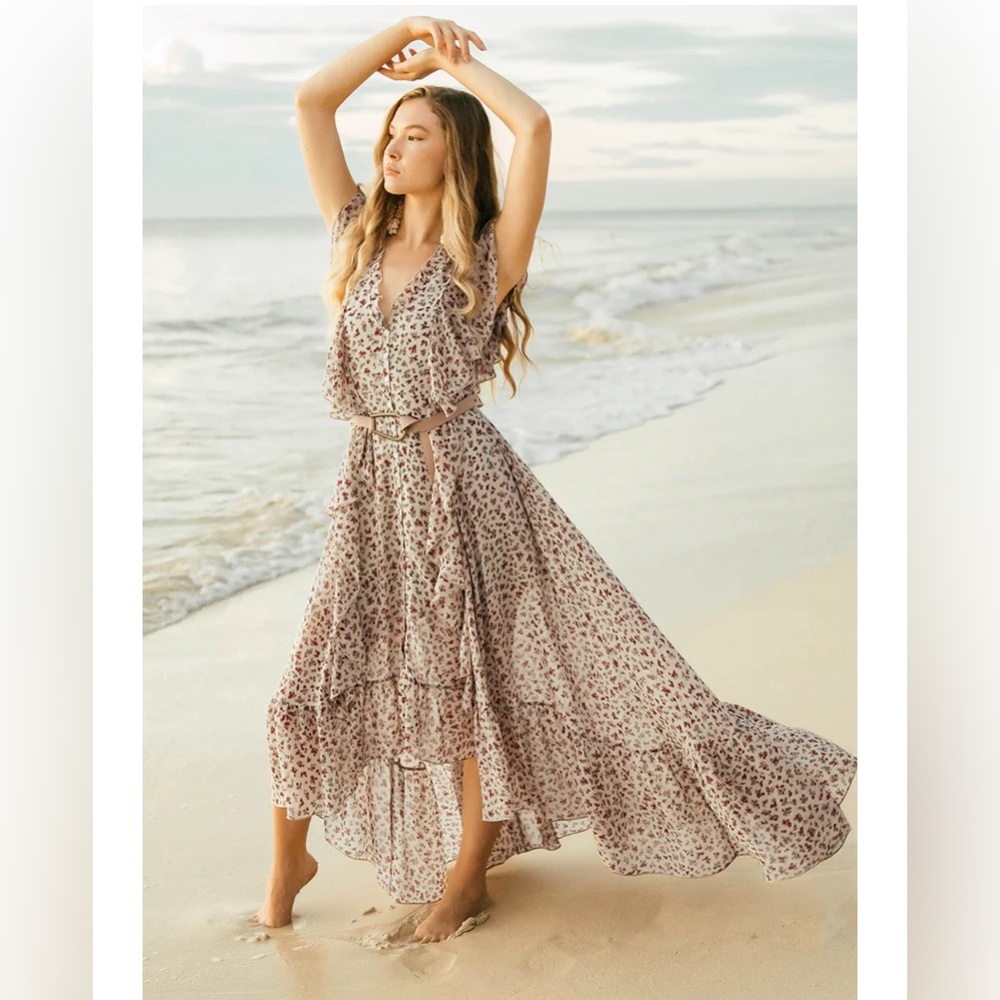 Joyfolie CASS DRESS IN CREAM DITSY FLORAL Size Medium